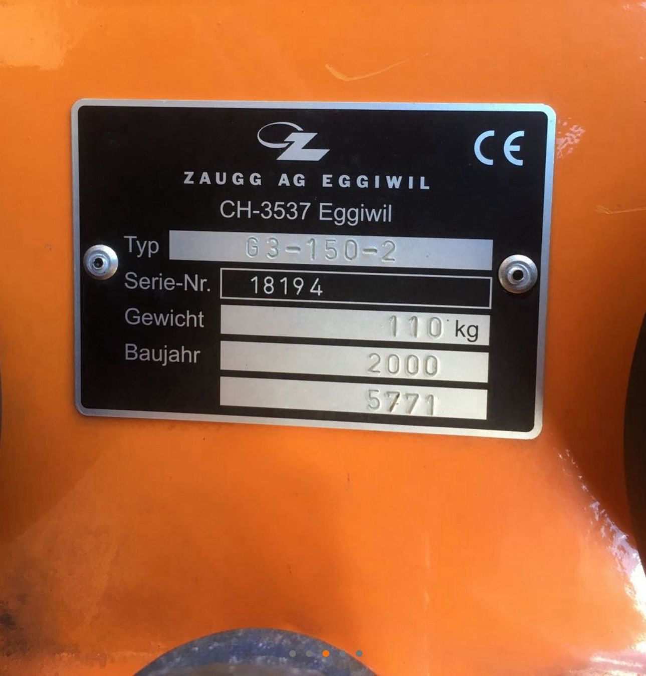 Zaugg Sgombero neve: Schneepflug Zaugg 150cm – Usato da Dagmersellen venduto da Giasil 5
