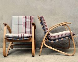 Paire de fauteuils Jan Vanek tchèque / Vintage