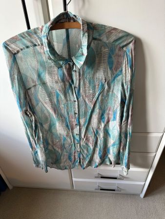 NILE Bluse in Blau Gr S