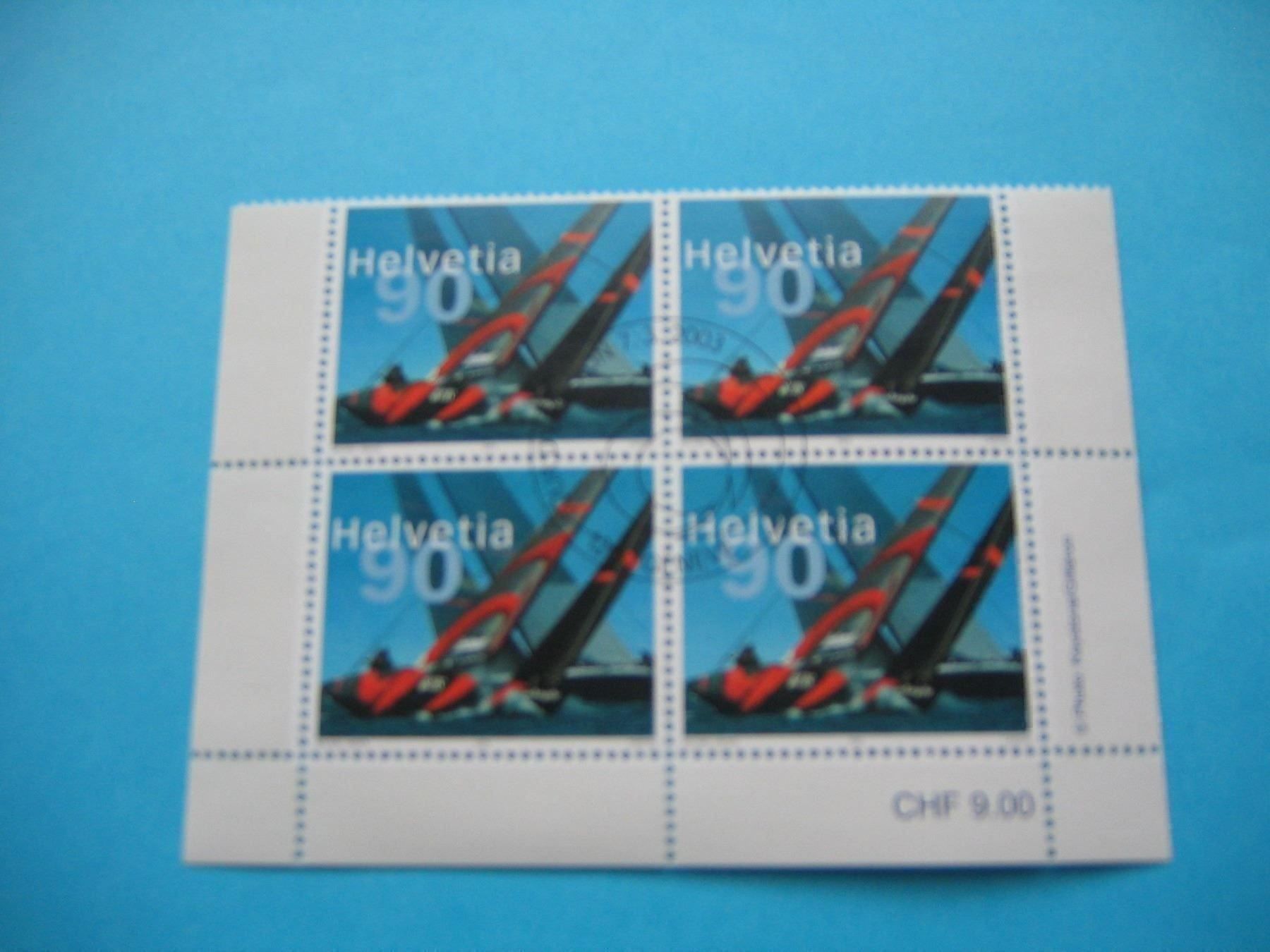 Tutti i francobolli: BLOC 4 TIMBRES ALINGHI 2003 – Nuovo (secondo la descrizione) da Grand-Lancy venduto da Jc42