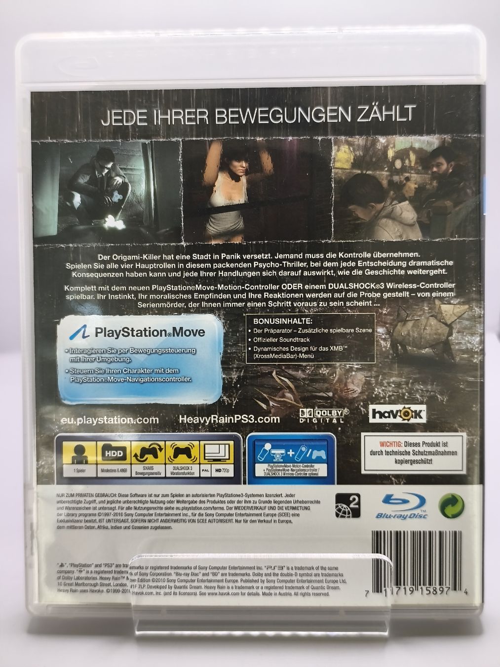 Sony Giochi: Heavy Rain - Move Edition - PS3 - Comme neuf!  Super! – Nuovo (secondo la descrizione) da Conthey venduto da Th3gr4yf0x 1