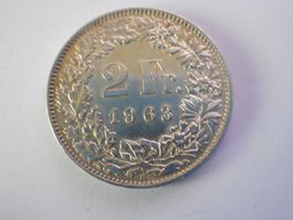 2 Fr. 1963 silber   unz