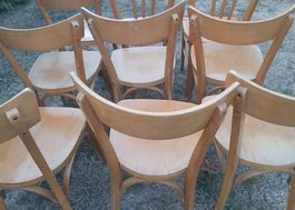Lot de 10 chaises de bistrot 