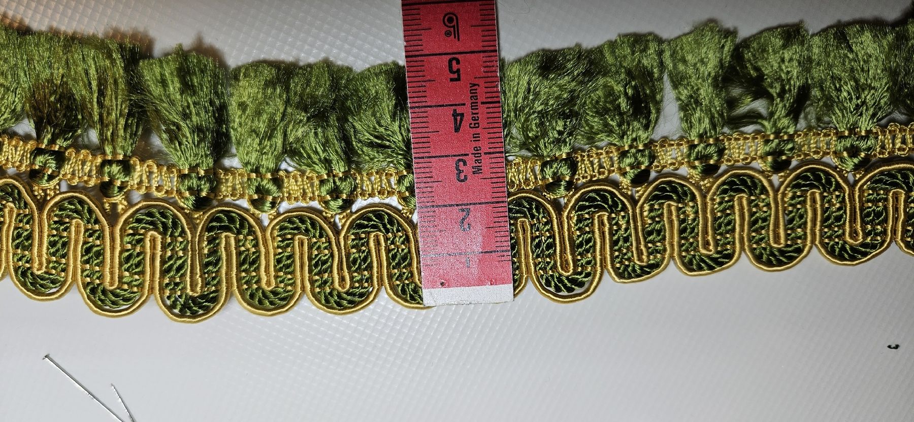 Stoffe: galon avec pompons vert et doré 5cmx70cm ruban – Neu (gemäss Beschreibung) aus Carouge GE von Lea000 3