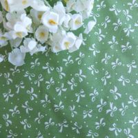 Stoff Schleife grün weiss Tissu coupon noeuds