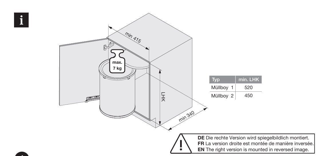Müllex Abfalleimer: 083 Peka Abfallsystem Müllboy Typ2 – Neu (gemäss Beschreibung) aus Derendingen von Meisterstuecke 2