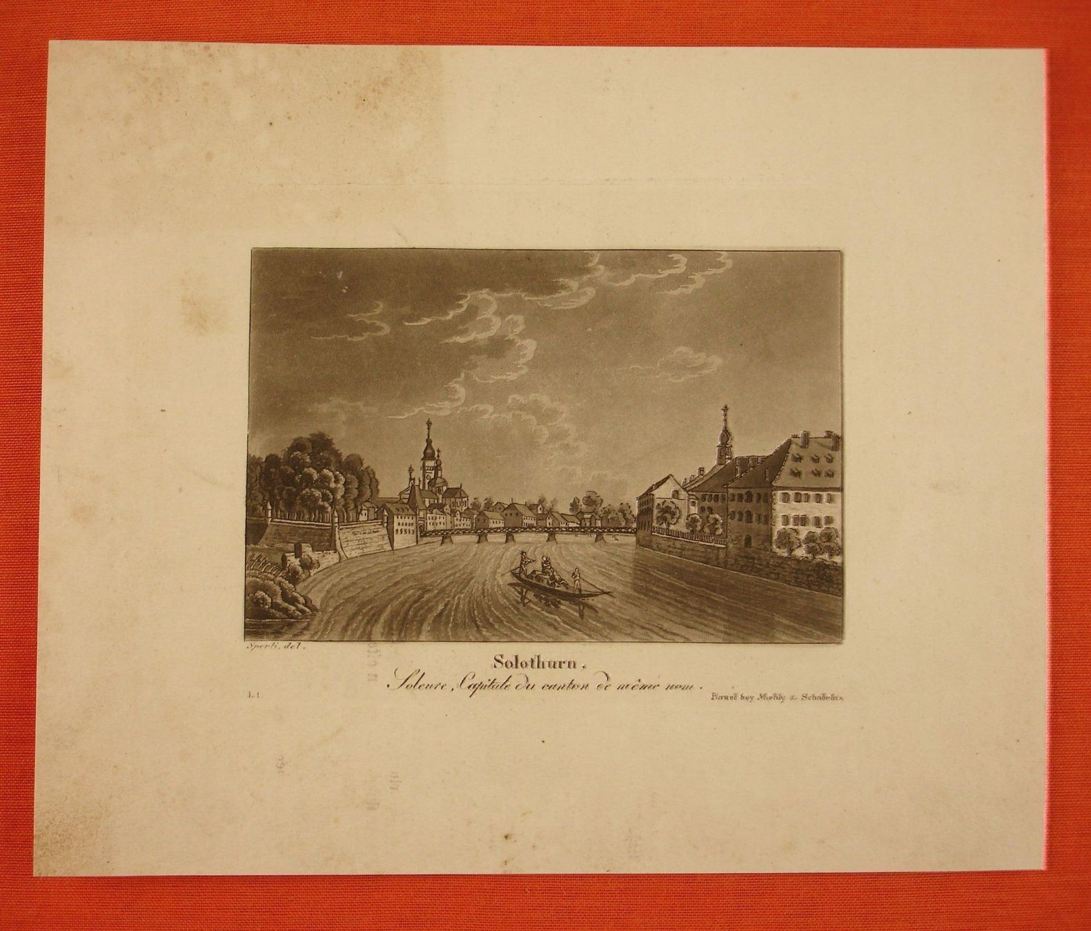 Gravures: SOLOTHURN, AQUATINTA 1836 – D'occasion à Grüningen par Kartensammler 1