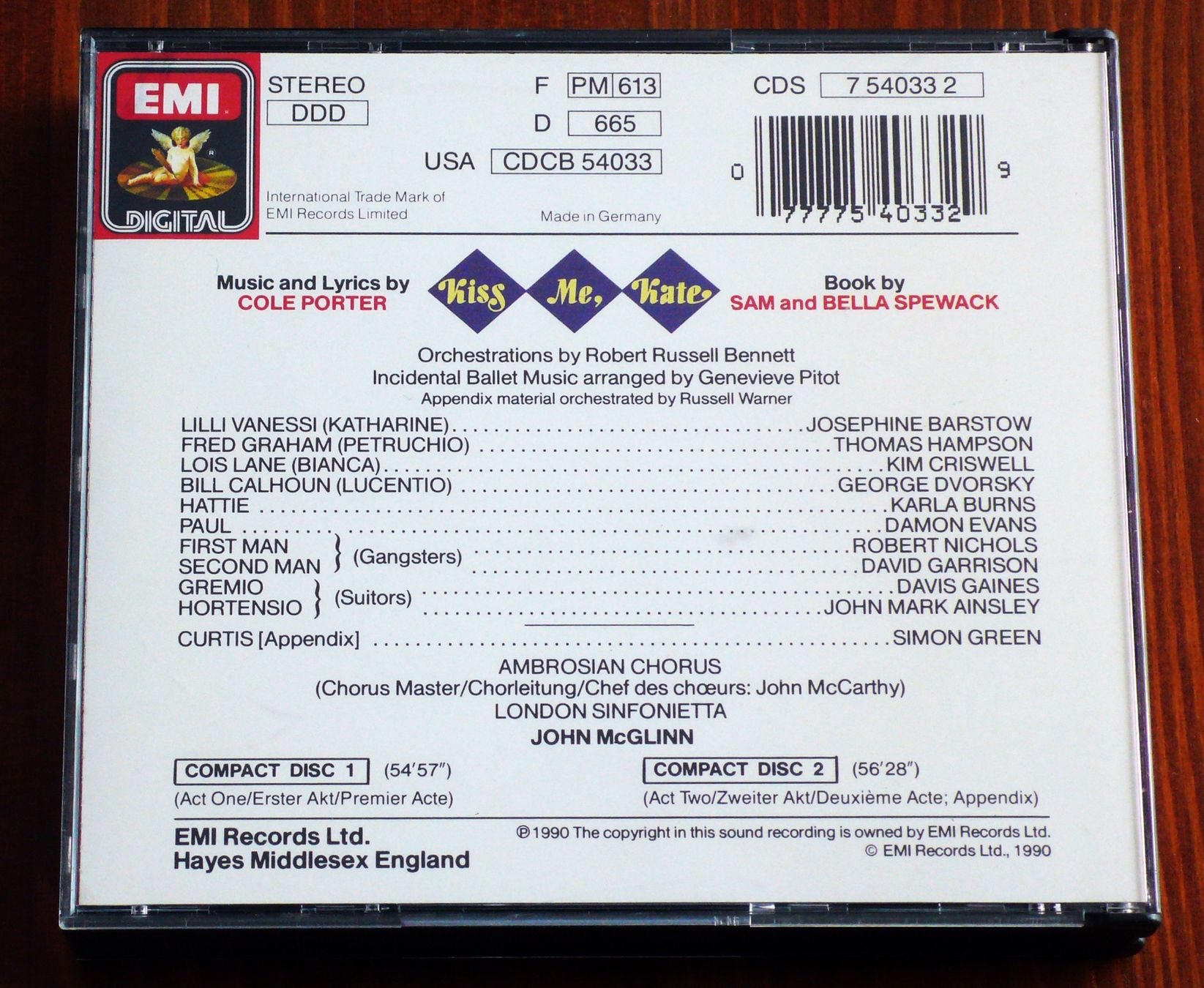 CD: Kiss Me Kate - Cole Porter – Usato da Bülach venduto da Ckitzmueller 1
