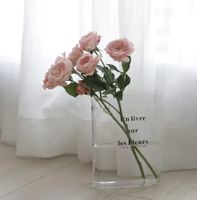Vase im Buch Look Büchervase transparent Acryl minimale Deko