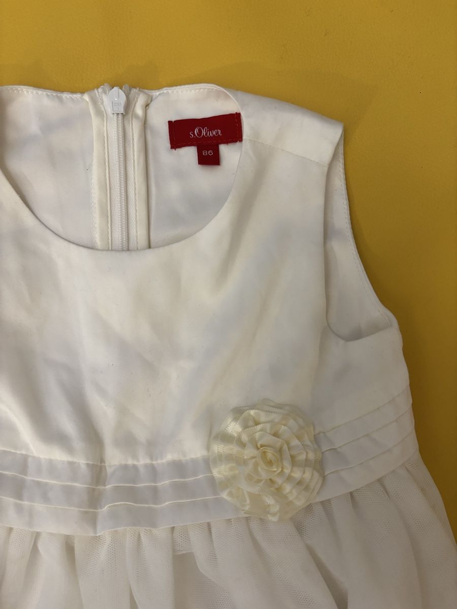 S.Oliver Kleider & Röcke: Elegantes Mädchenkleid Gr. 86, weiss Festlich – Gebraucht aus Zürich von Tea01