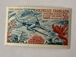 Polynésie française 1965 TAUCHER, MEISTERSCHEIFT, MI.48**