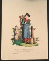 Graubünden Thusis Tracht von Pingret 1825
