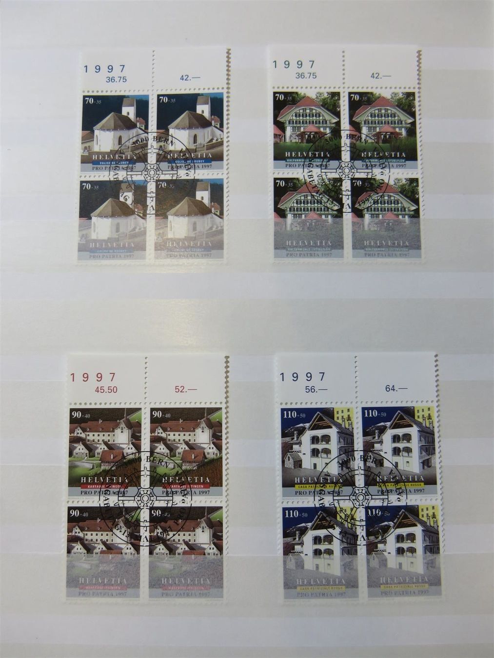 Tutti i francobolli: 1997 4er-Blocks ET inkl. PJ + PP – Usato da Spiez venduto da Crazyduck 7