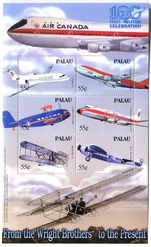 Tous les timbres: Block "Flugzeuge". Palau – Neuf avec emballage d'origine à Basel par Butsch5