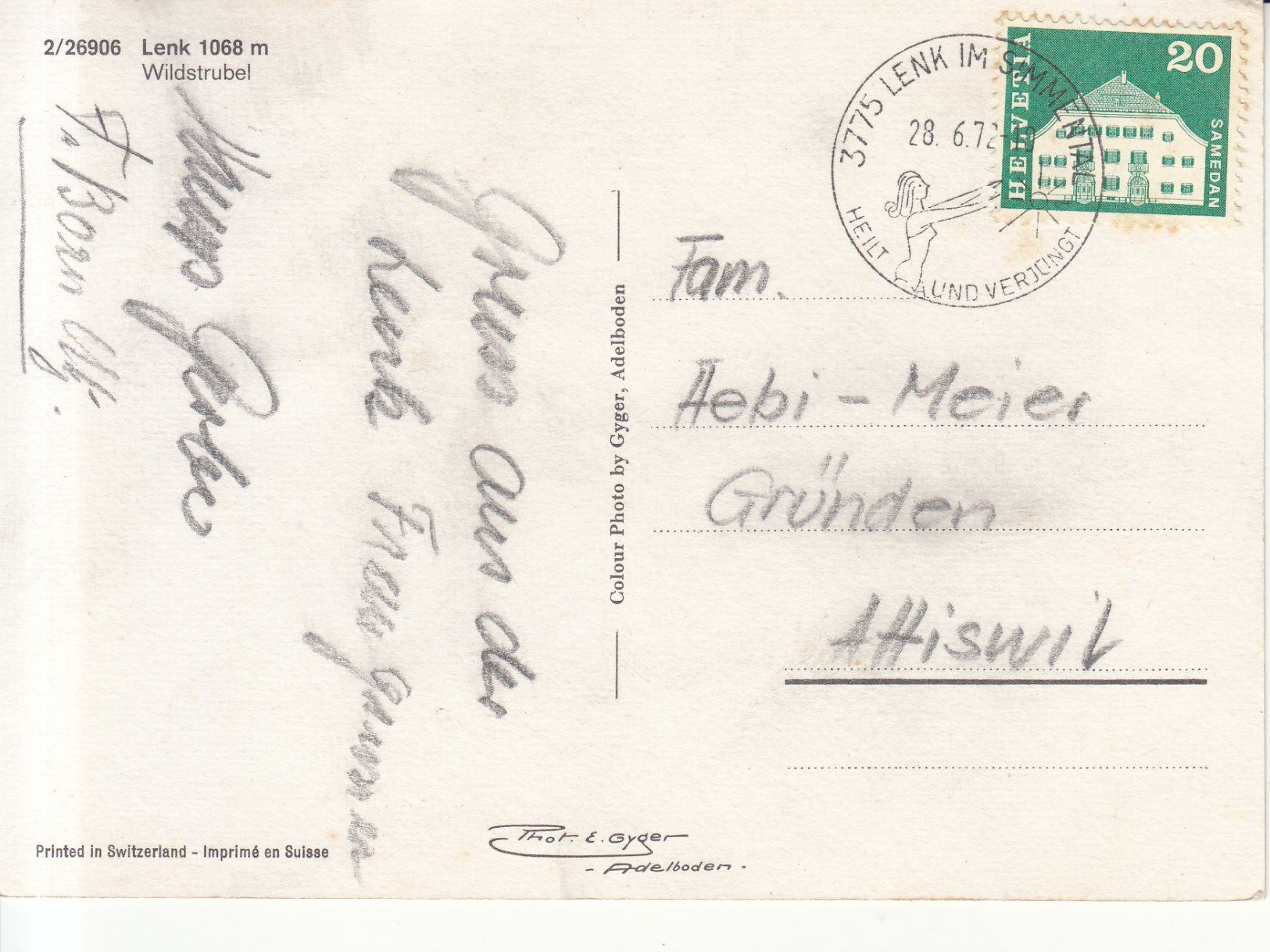 Cartes postales: Lenk 1972 – D'occasion à Bürglen TG par StampGraf 1
