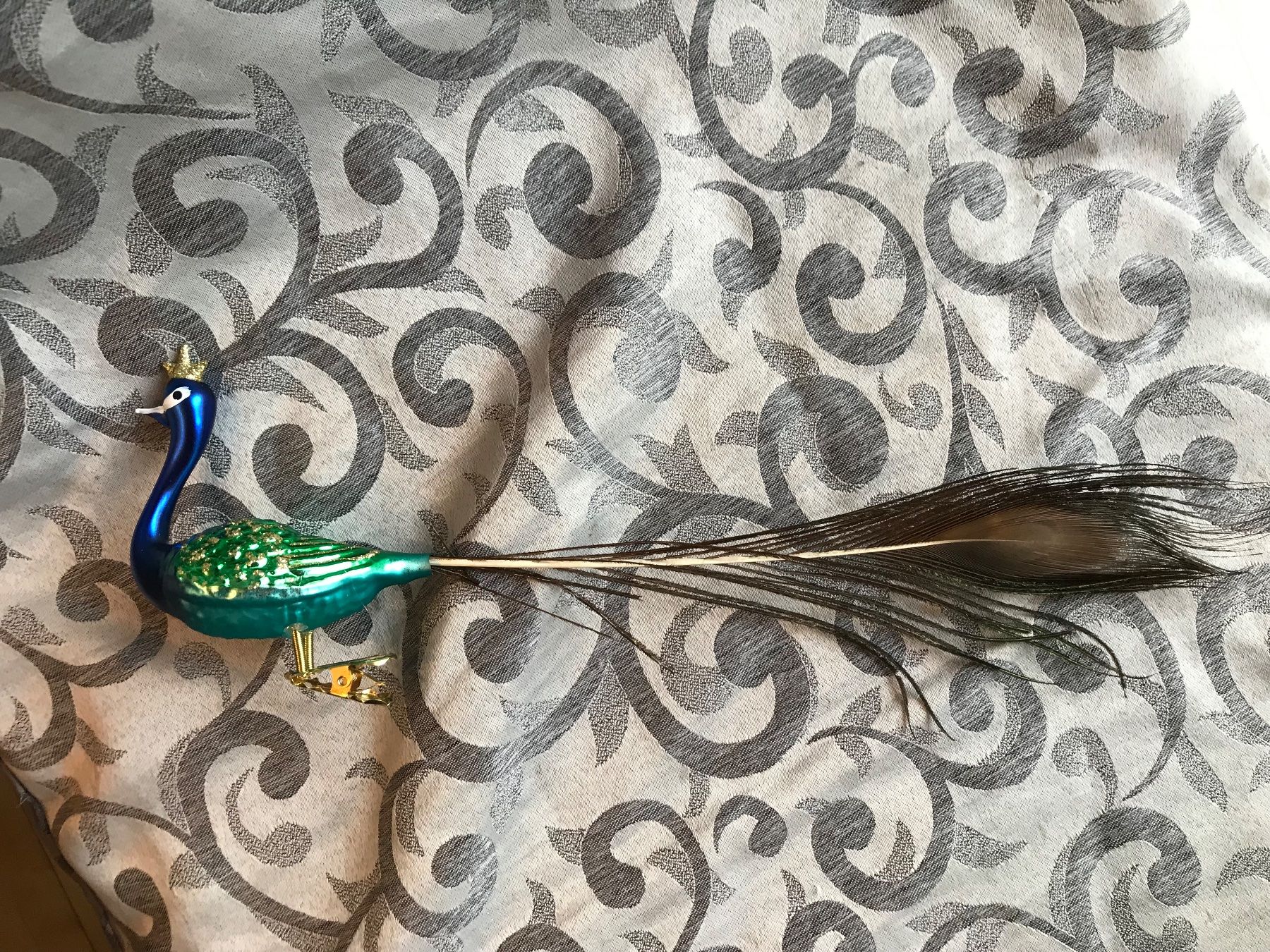 Tutte le decorazioni: gr. blauer Pfau Christbaumschmuck Ostern Vogel – Nuovo e nell'imballaggio originale da Alpnach Dorf venduto da marvo 5