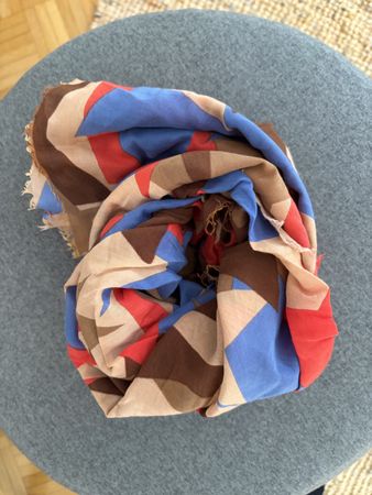 Foulard / Halstuch geometrisches Muster mehrfarbig 