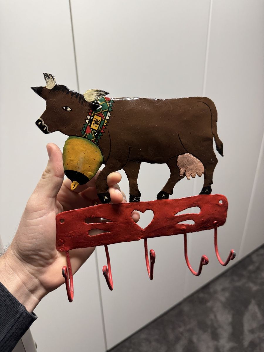 Tutte le decorazioni: Rustikaler Schlüsselhalter aus Metall in Kuhform – Nuovo (secondo la descrizione) da Seuzach venduto da Wolf936 1