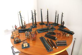Grosses Konvolut alte Holzfiguren,Waldarbeit,Trachten,Schiff