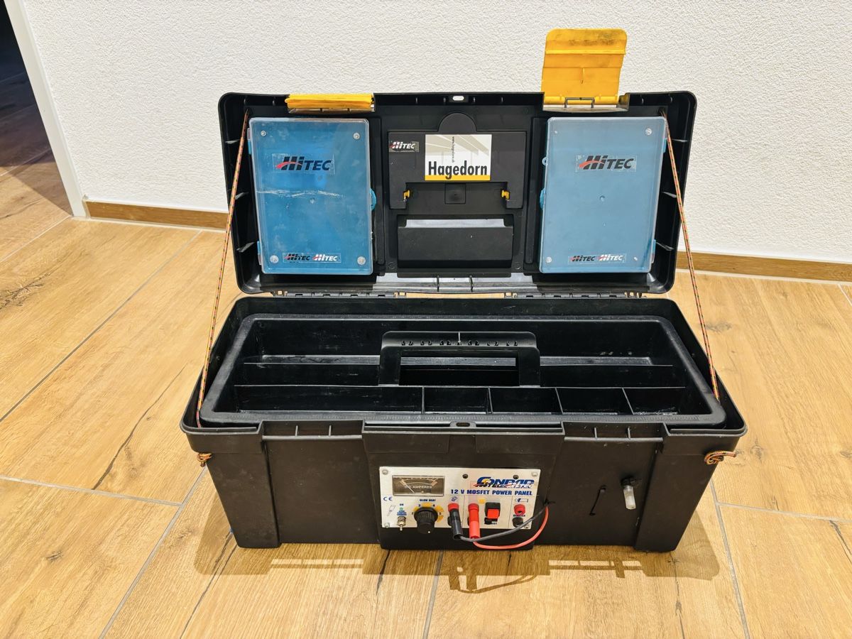 Modellismo RC: RC Pit Box / Starterbox mit 12V Power Panel – Difettoso da Lachen SZ venduto da snick44 1