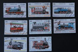 Kuba-Mi 3977-3983 & 3985 ● (1996) Motiv Eisenbahn