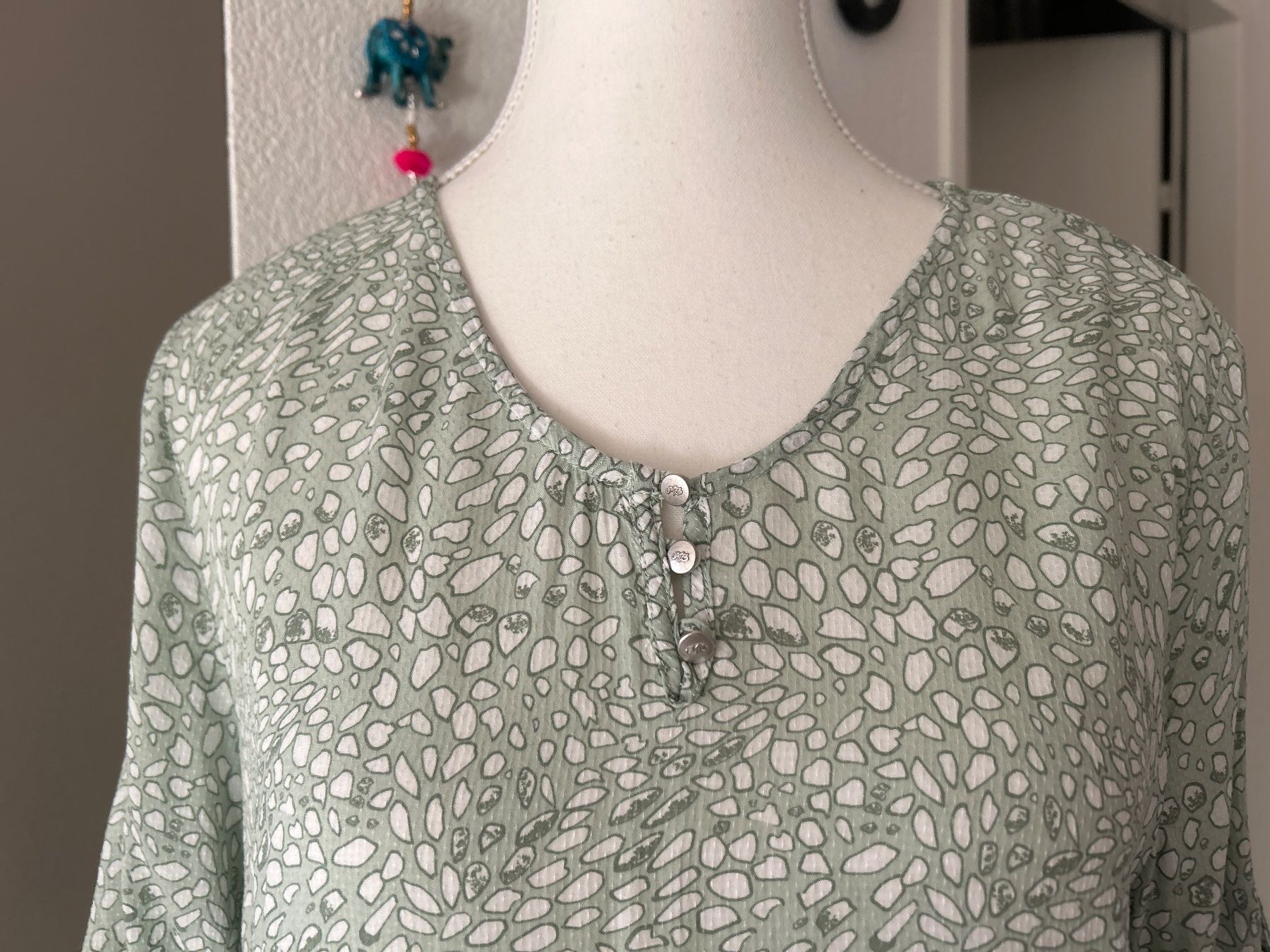Camicette: 3/4 Arm Blusenshirt mint mit Muster von Multiblu Gr. 40 – Usato da Brunnen venduto da Nala2929 2