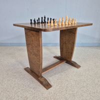 Schachtisch Beistelltisch Tisch mit Intarsien Schachspiel