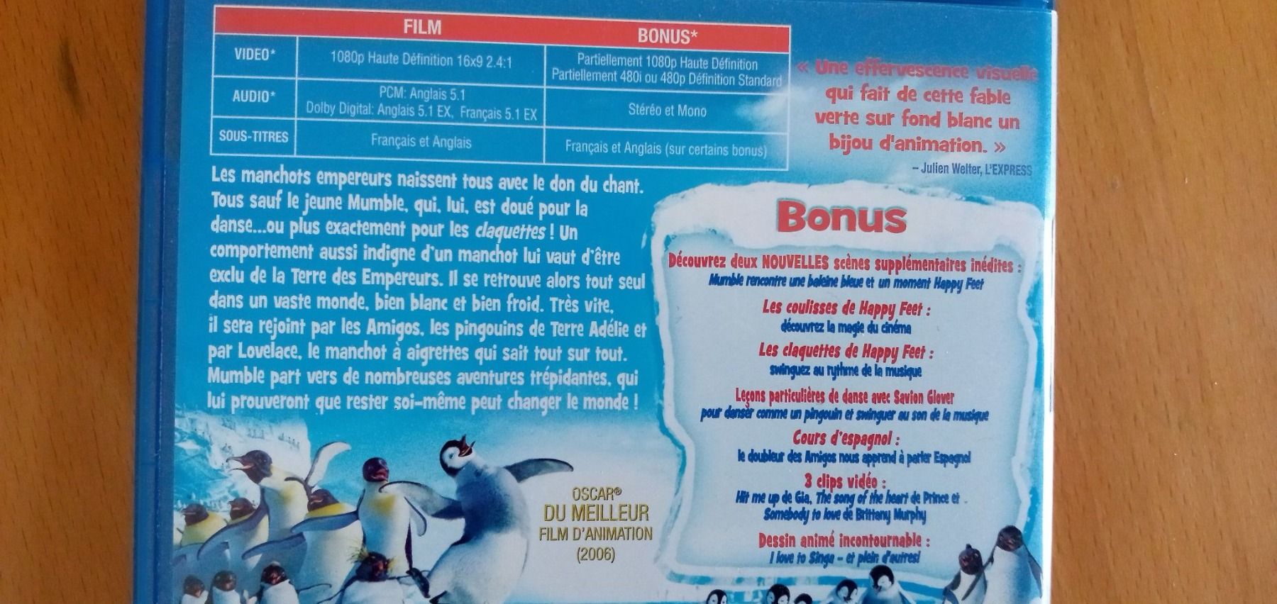 Tutti i DVDs: Blu-ray HAPPY FEET – Usato da Porrentruy venduto da tupatup 5
