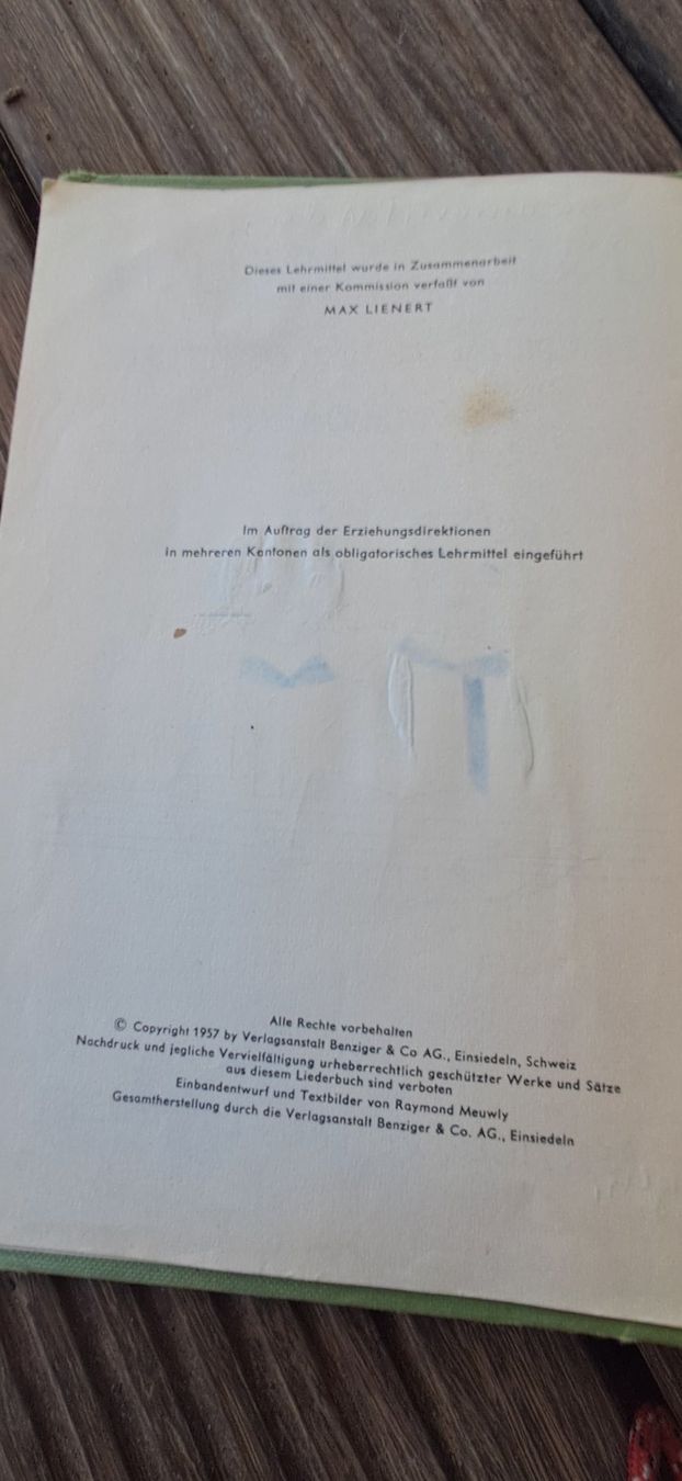 Libri: Altes populäres Schulgesangsbuch "Unser Singbuch", 1957 – Usato da Chur venduto da Okapi77 5