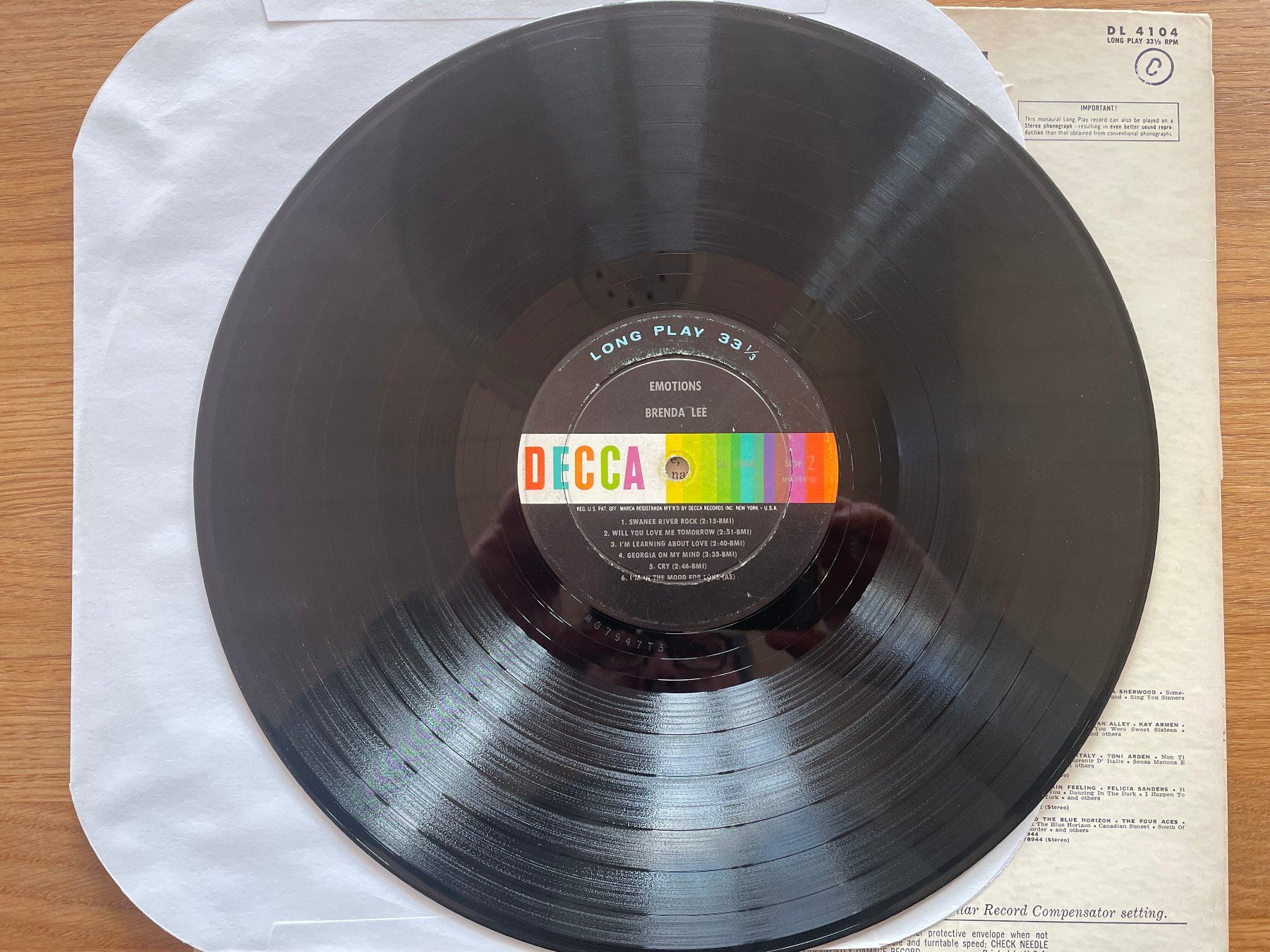 Schallplatten: Brenda Lee, Emotions, USA – Gebraucht aus Kleinlützel von Vinylspezi 2