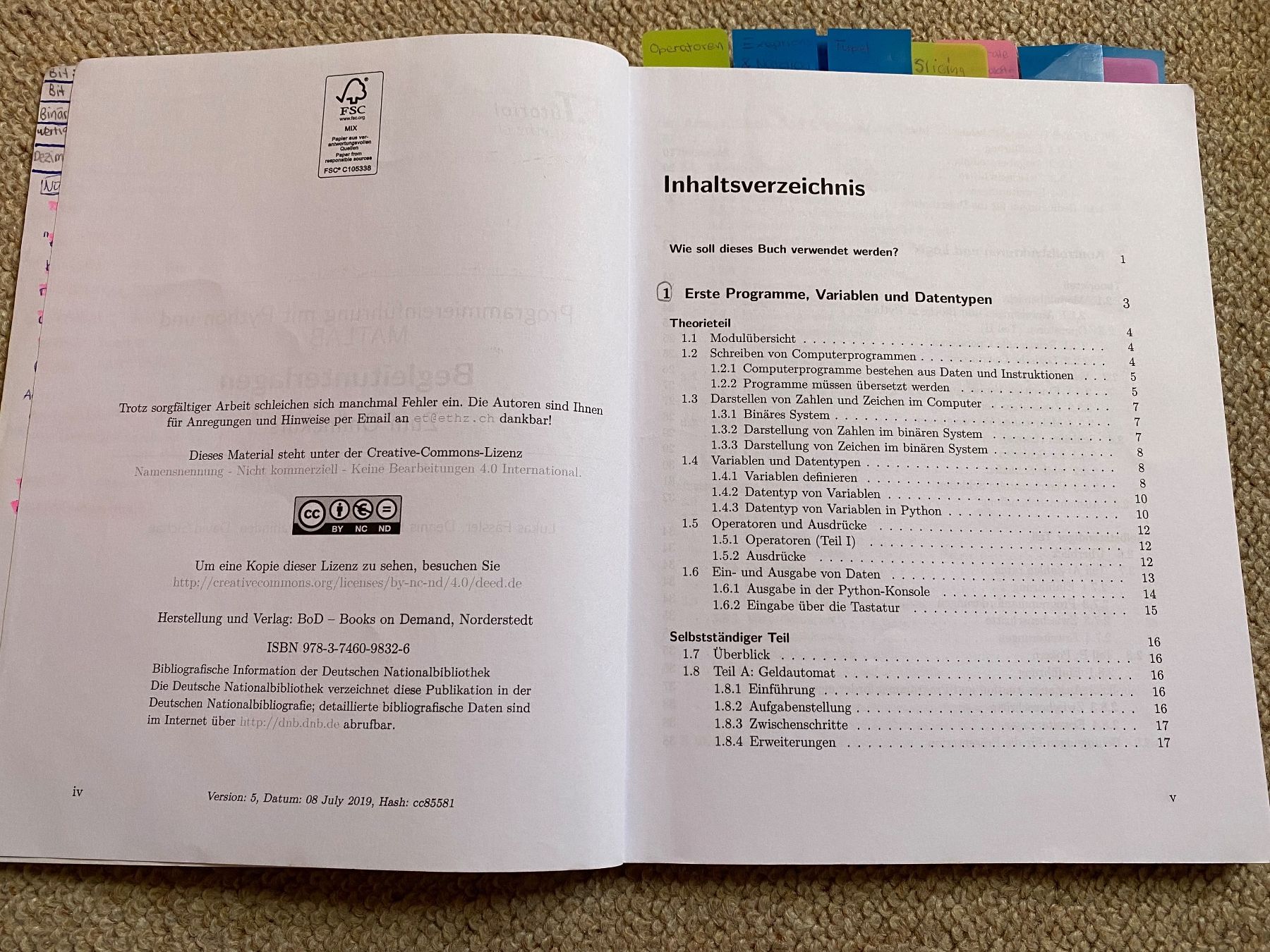 Livres: Einführung in die Programmierung mit Python und MATLAB – D'occasion à Ebmatingen par 777_cq5g 2