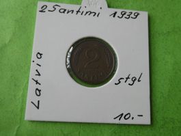 Llettland 1939, 2 Santimi   stgl.