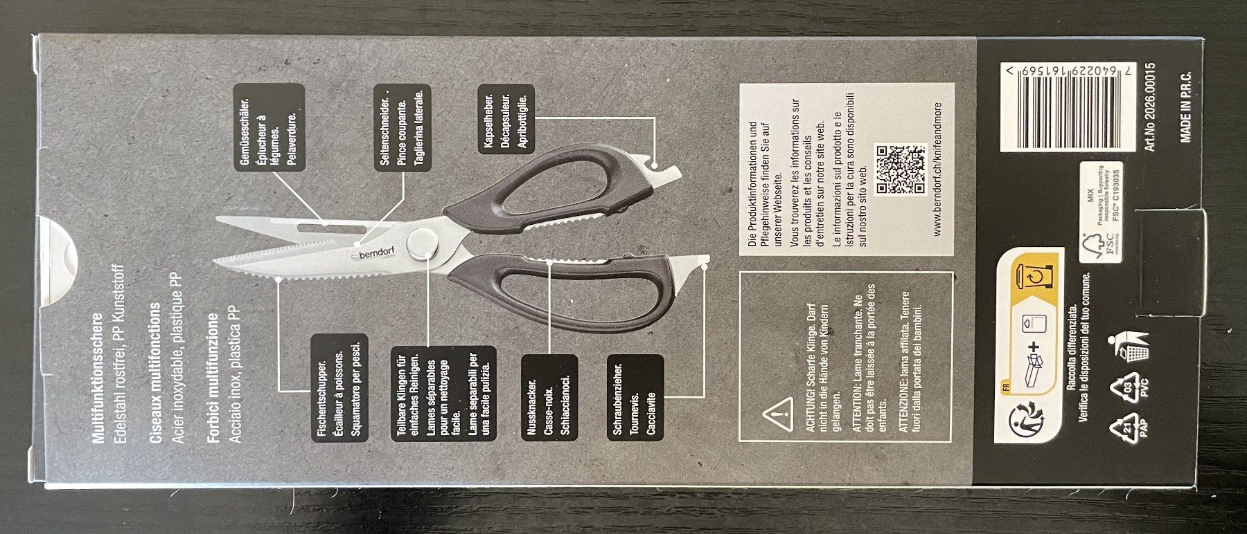 Berndorf Küchenmesser: Multifunktionsschere BERNDORF Schere Universal Chromstahl – Neu und originalverpackt aus Oftringen von good.deals.noreply 2