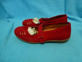 SANDALEN SNEAKER TERVOLINA GR 40 LEDER ROT KLETTVERSCHLUSS