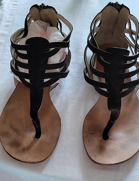Scarpe da donna: NAVYBOOT Leder-Sandalen  38 – Usato da Zizers venduto da Roosi1