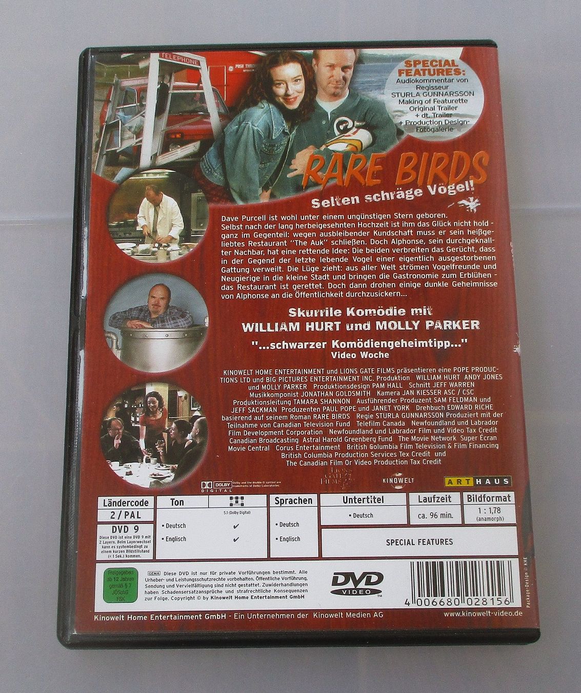 Alle DVDs: RARE BIRDS - William Hurt/Molly Parker – Gebraucht aus Wattwil von Muriel10 1