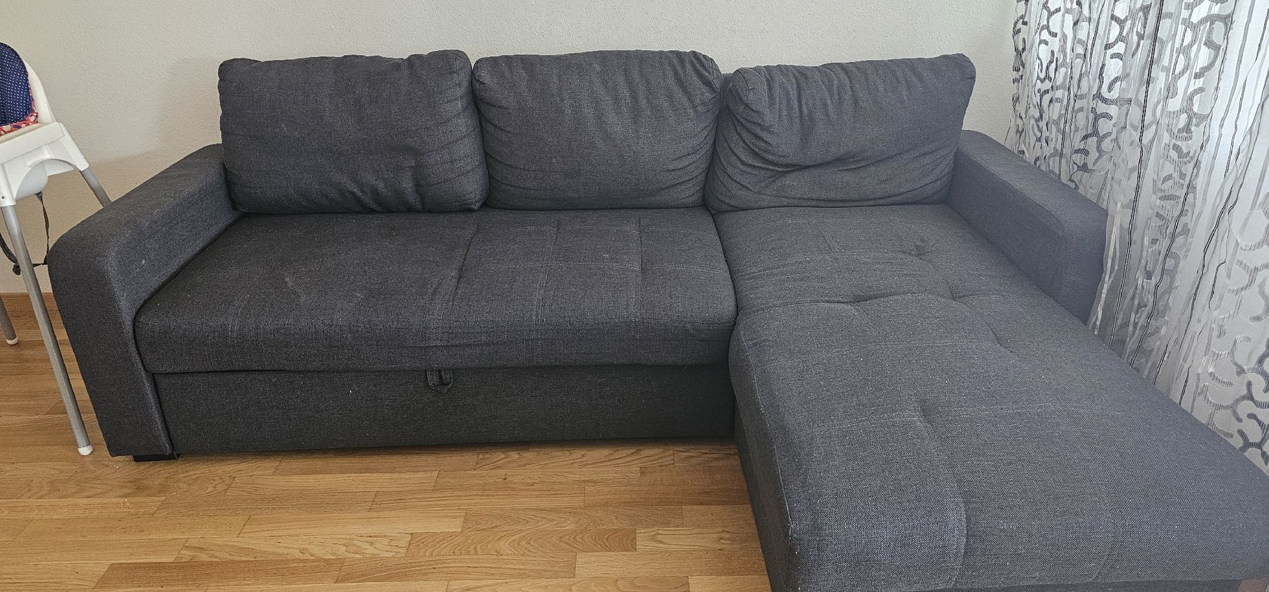 Divani: Canapé d'angle anthracite, convertible – Usato da Lausanne venduto da van_2pxc 3