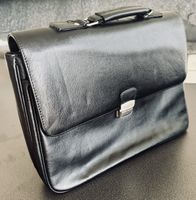 Echtleder-Aktentasche + Dokumenten-/Laptoptasche