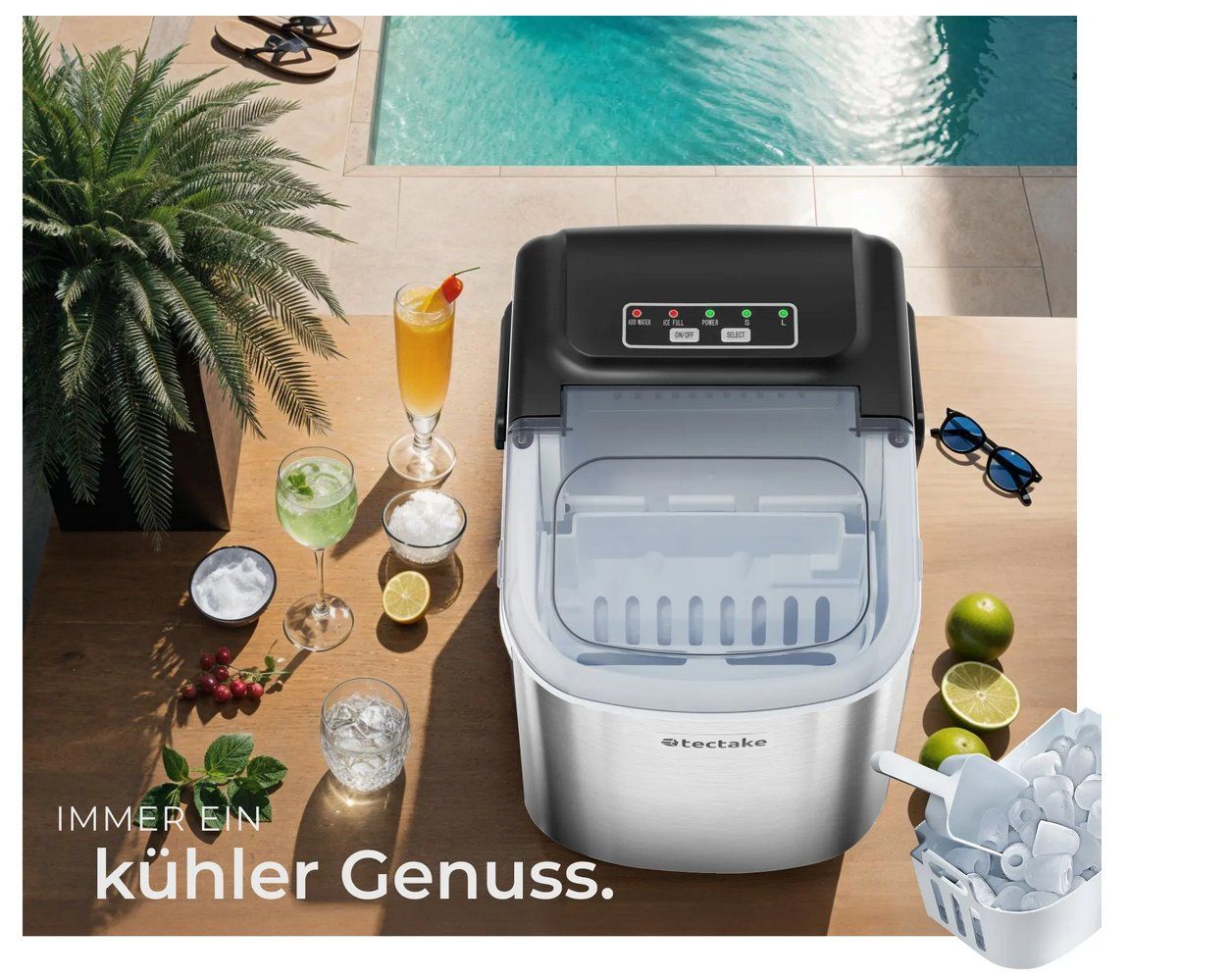 Appareils de cuisine: Eiswürfelmaschine Arctic silber 1,2 l Wassertank – Neuf (Voir description) à Steinhausen par Retourenprofis 3