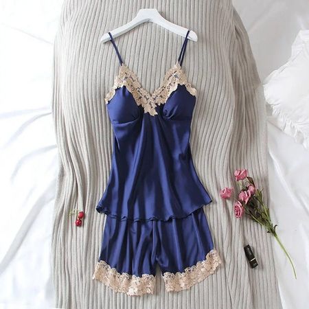 📌 NEU sexy Dessous Pyjama, Seidenimitat