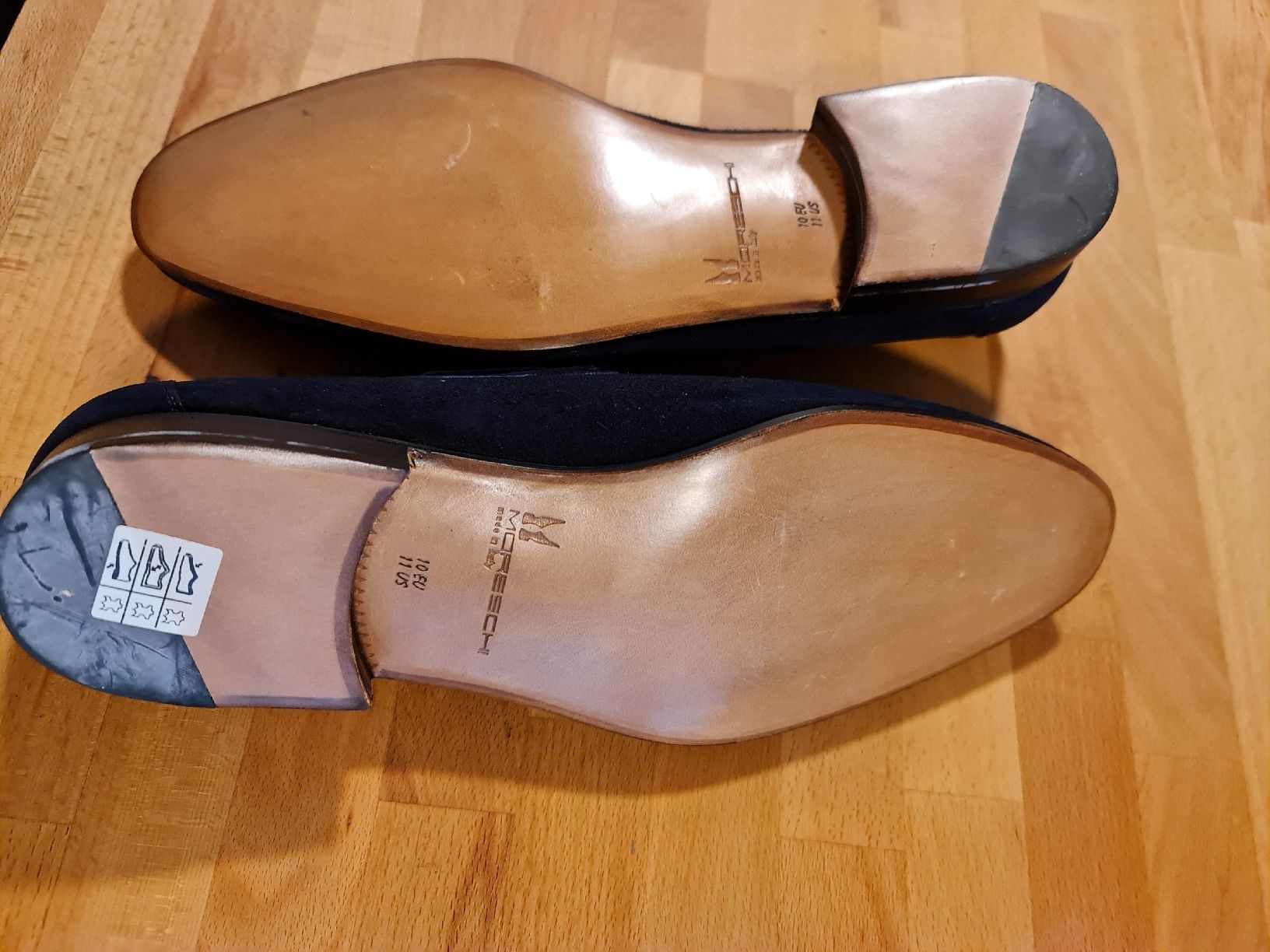 Scarpe da uomo: Moreschi Schuhe. Nabukleder Dunkelblau – Nuovo (secondo la descrizione) da Basel venduto da Bafidu 2