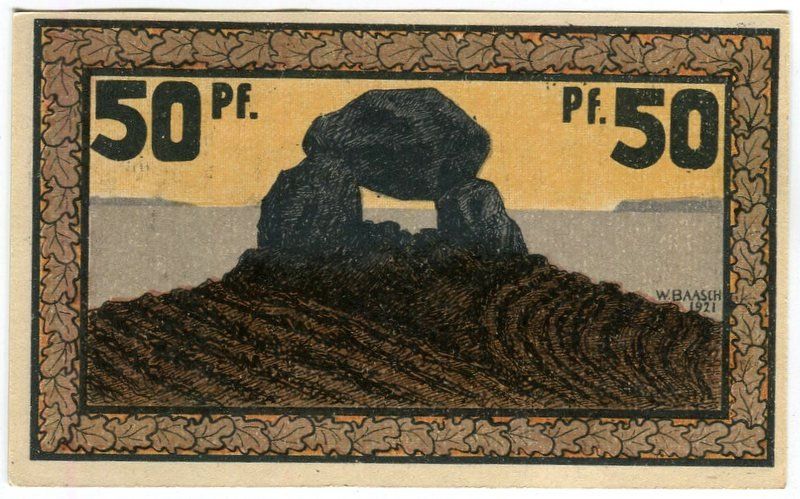Banknoten: Notgeld "50 Pfennig. Eckernförde 1921" – Gebraucht aus Basel von Butsch5 1