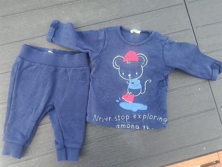 Benetton Baby Outfit Blue Size 56 