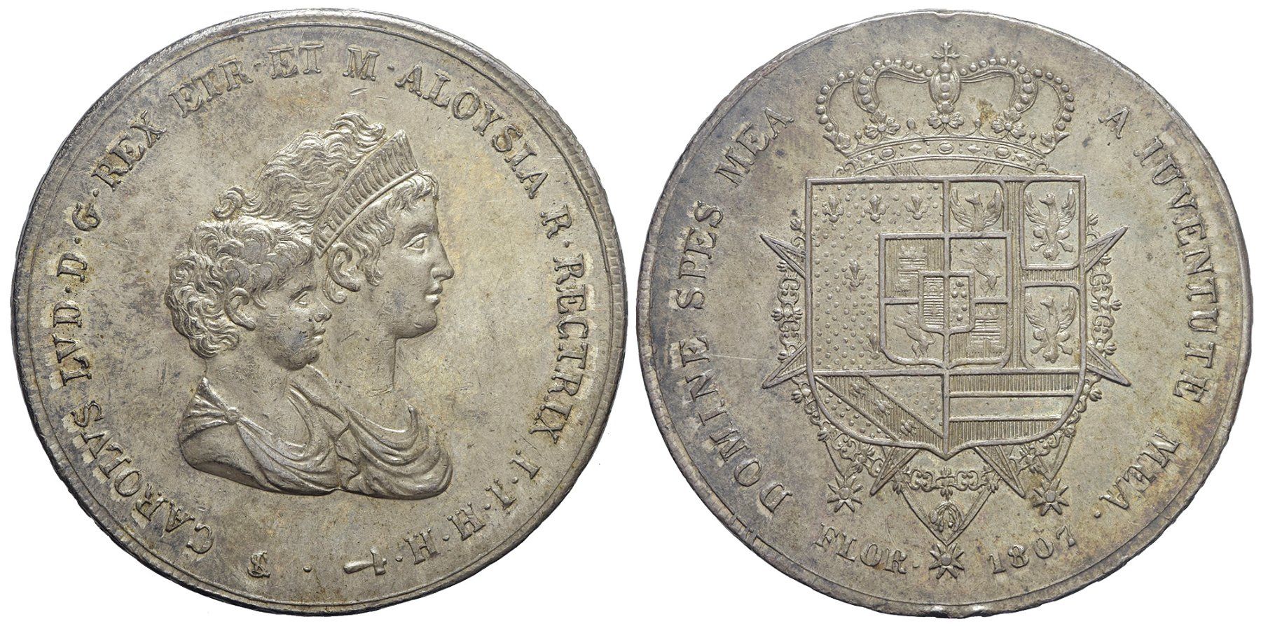 Tutti le monete: Florenz, Silber Dena 1807 – Usato da Chiasso venduto da Novamarketing