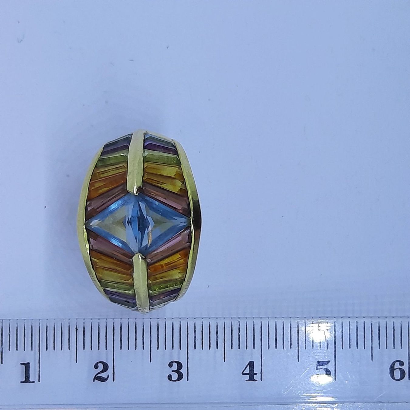 Bagues: Wunderschöner Farbstein Ring mit hochwertigen Edelsteinen – D'occasion à Unterägeri par Altgoldschmuck 8
