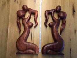 Dekorative Holzfiguren (Paar)