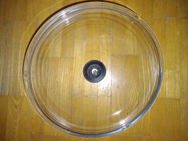 PYREX Pfannendecke 32cm aus Glas transparent rund mit Griff