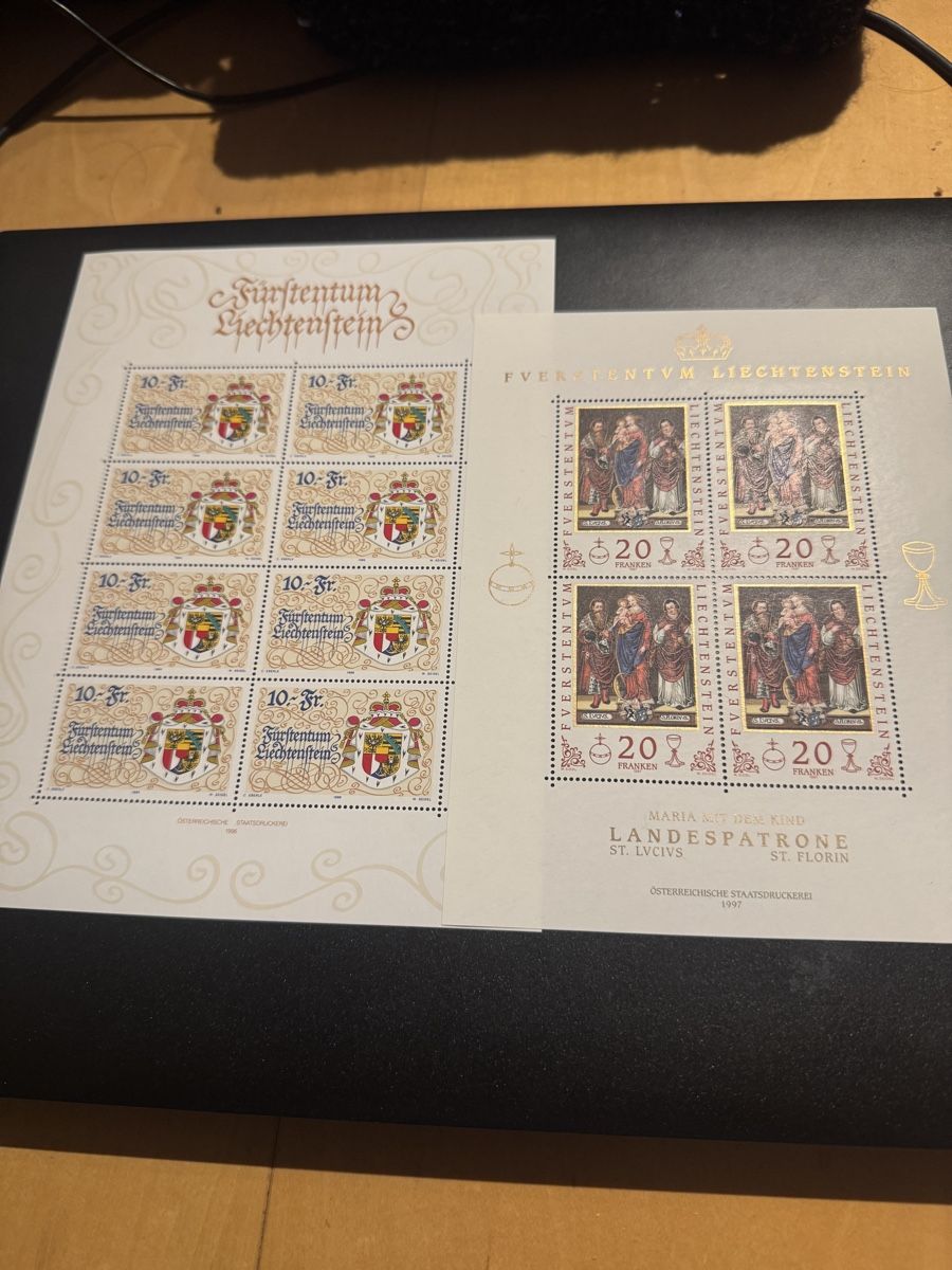 Tutti i francobolli: Tolle liechtenstein Bogen – Nuovo (secondo la descrizione) da Uster venduto da Briefmarken
