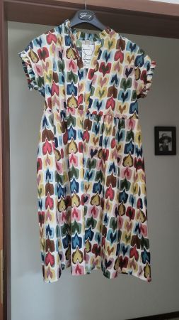 Abito estivo fantasia cuori multicolore Tg. M