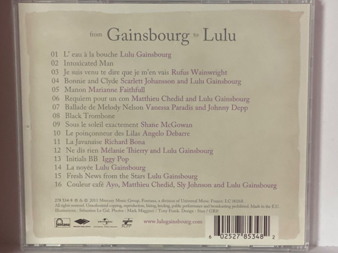 CD: Lulu Gainsbourg – Nuovo (secondo la descrizione) da Muri b. Bern venduto da AdidasCollector 1